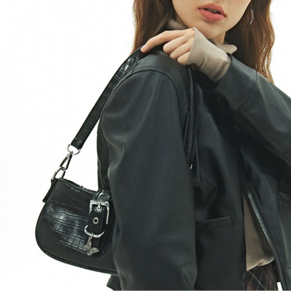 Leather Buckle Shoulder Bag - Picture 4 of 4